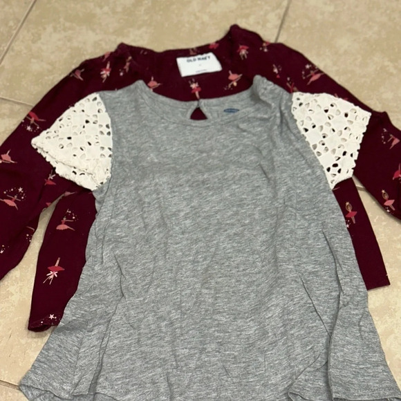 Toddler girl Floral Old navy 2-Shirts size 5 - Picture 6 of 7